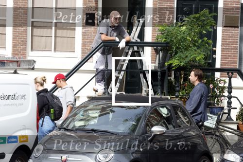 Amsterdam 1 augustus 2022
Het nieuwe huis van prinses Amalia wordt helemaal verbouwd . Er zijn nu ook veiligheids camera\'s opgehangen . Grachtenpand.