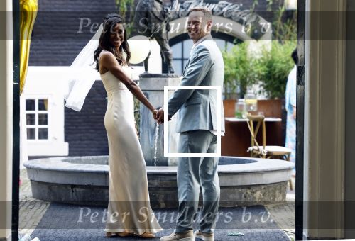 Amsterdam 22 augustus 2023
Trouwen Airen Mylene en Taeke Taekema bij het west indisch huis .