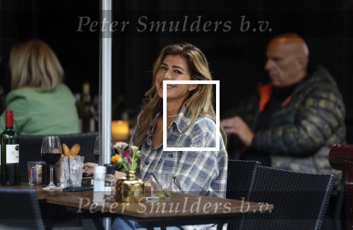 Amsterdam 4 augustus 2023
Estelle Cruijff op terras bij v Dam.