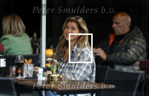 Amsterdam 4 augustus 2023
Estelle Cruijff op terras bij v Dam.