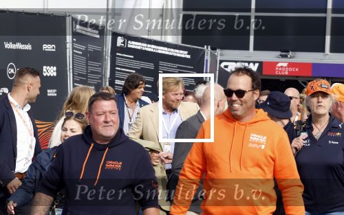 Zandvoort 26 augustus 2023
Koning Willem Alexander en prinses Amalia bij de training van de GP F1 op Zandvoort.