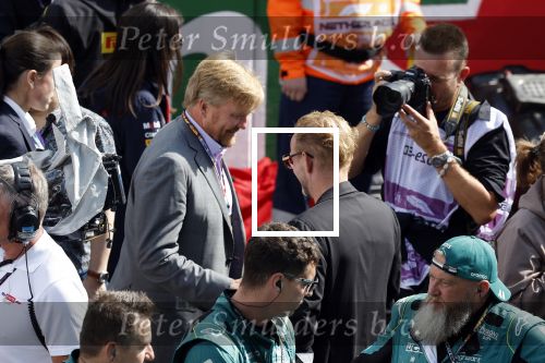 Zandvoort 27 augustus 2023
Grandprix F1 van Zandvoort gewonnen door Max Verstappen.
Koning Willem Alexander Koningin Maxima  en Prins Bernhard Jr. bij F1 Zandvoort