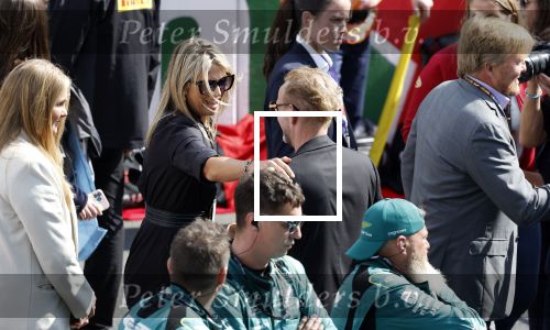 Zandvoort 27 augustus 2023
Grandprix F1 van Zandvoort gewonnen door Max Verstappen.
Koning Willem Alexander Koningin Maxima  en Prins Bernhard Jr. bij F1 Zandvoort