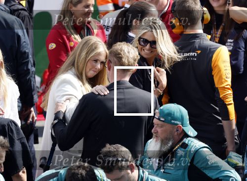 Zandvoort 27 augustus 2023
Grandprix F1 van Zandvoort gewonnen door Max Verstappen.
Koning Willem Alexander Koningin Maxima  en Prins Bernhard Jr. bij F1 Zandvoort