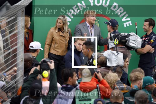 Zandvoort 27 augustus 2023
Grandprix F1 van Zandvoort gewonnen door Max Verstappen.
Koning Willem Alexander Koningin Maxima met Max Verstappen bij F1
