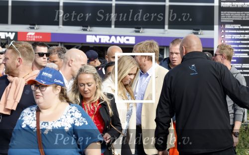 Zandvoort 26 augustus 2023
Koning Willem Alexander en prinses Amalia bij de training van de GP F1 op Zandvoort.