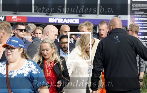Zandvoort 26 augustus 2023
Koning Willem Alexander en prinses Amalia bij de training van de GP F1 op Zandvoort.