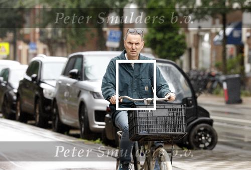 Amsterdam 1 augustus 2023
Raoul Heertje op de fiets in Amsterdam zuid.