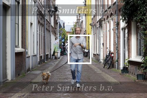 Haarlem 3 augustus 2023
Raymond Mens met zijn hond in het centrum van Haarlem .