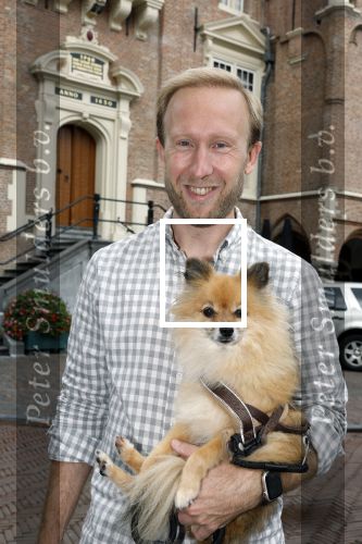 Haarlem 3 augustus 2023
Raymond Mens met zijn hond in het centrum van Haarlem .