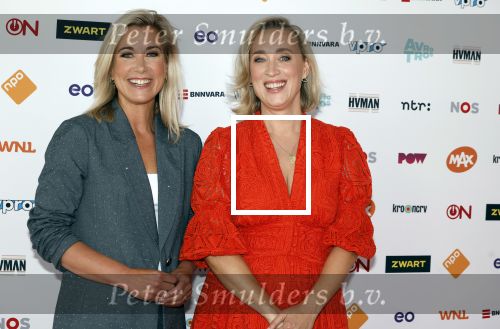 Hilversum 27 augustus 2024
Winter presentatie NPO in studio 21 op het mediapark. Carrie ten Napel  en Eva Jinek