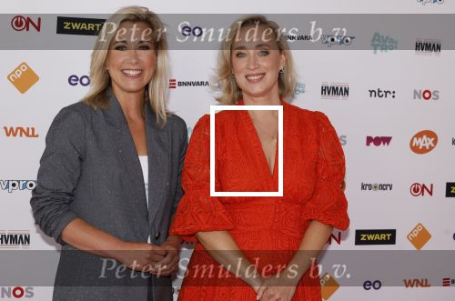 Hilversum 27 augustus 2024
Winter presentatie NPO in studio 21 op het mediapark. Carrie ten Napel  en Eva Jinek