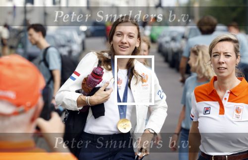 Den Haag 13 augustus 2024
De Olympische sporters die een medaille gehaald hebben worden ontvangen door premier Dick Schoof . Femke Bol