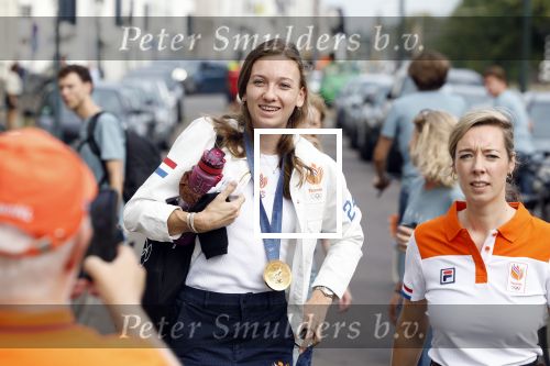 Den Haag 13 augustus 2024
De Olympische sporters die een medaille gehaald hebben worden ontvangen door premier Dick Schoof . Femke Bol