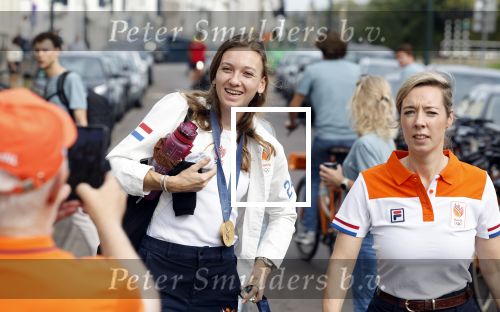 Den Haag 13 augustus 2024
De Olympische sporters die een medaille gehaald hebben worden ontvangen door premier Dick Schoof . Femke Bol