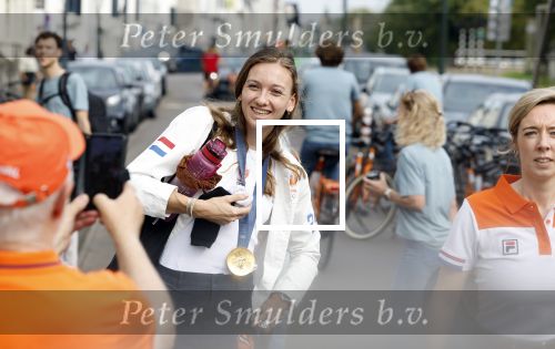 Den Haag 13 augustus 2024
De Olympische sporters die een medaille gehaald hebben worden ontvangen door premier Dick Schoof . Femke Bol