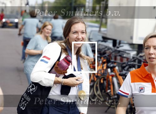 Den Haag 13 augustus 2024
De Olympische sporters die een medaille gehaald hebben worden ontvangen door premier Dick Schoof . Femke Bol