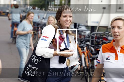 Den Haag 13 augustus 2024
De Olympische sporters die een medaille gehaald hebben worden ontvangen door premier Dick Schoof . Femke Bol