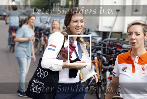 Den Haag 13 augustus 2024
De Olympische sporters die een medaille gehaald hebben worden ontvangen door premier Dick Schoof . Femke Bol