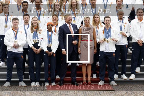 Den Haag 13 augustus 2024
Alle medaillewinnaars bij de olympische spelen op bezoek bij Koning Willem Alexander en Koningin Maxima op huis ten Bosch . oa aanwezig Femke Bol Sifan hassan Harrie Lavreysen Sharon v Rouwendaal Worthy de Jong Marit Bouwmeester Roy v d Berg de Hockey heren de hockey dames en alle roeiers.