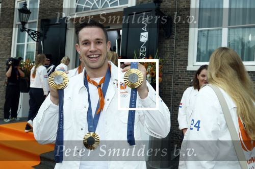 Den Haag 13 augustus 2024
De Olympische sporters die een medaille gehaald hebben worden ontvangen door premier Dick Schoof . Harrie Lavreysen