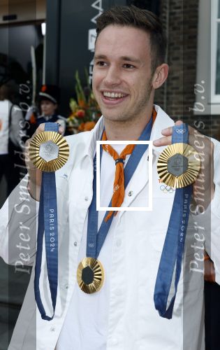 Den Haag 13 augustus 2024
De Olympische sporters die een medaille gehaald hebben worden ontvangen door premier Dick Schoof . Harrie Lavreysen