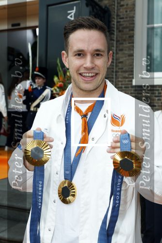 Den Haag 13 augustus 2024
De Olympische sporters die een medaille gehaald hebben worden ontvangen door premier Dick Schoof . Harrie Lavreysen