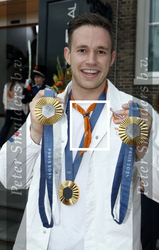 Den Haag 13 augustus 2024
De Olympische sporters die een medaille gehaald hebben worden ontvangen door premier Dick Schoof . Harrie Lavreysen