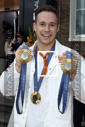 Den Haag 13 augustus 2024
De Olympische sporters die een medaille gehaald hebben worden ontvangen door premier Dick Schoof . Harrie Lavreysen