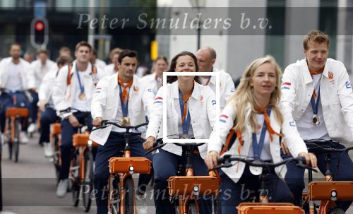Den Haag 13 augustus 2024
De Olympische sporters die een medaille gehaald hebben worden ontvangen door premier Dick Schoof .