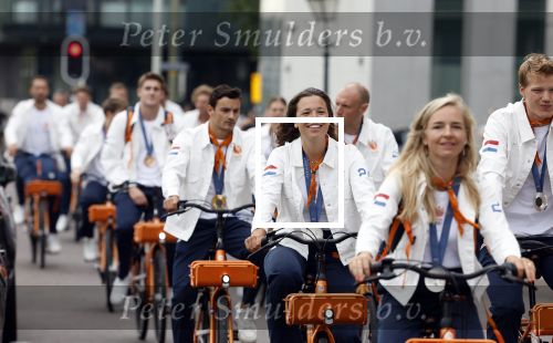 Den Haag 13 augustus 2024
De Olympische sporters die een medaille gehaald hebben worden ontvangen door premier Dick Schoof .