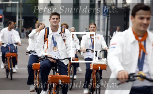 Den Haag 13 augustus 2024
De Olympische sporters die een medaille gehaald hebben worden ontvangen door premier Dick Schoof .