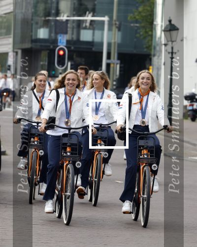 Den Haag 13 augustus 2024
De Olympische sporters die een medaille gehaald hebben worden ontvangen door premier Dick Schoof .