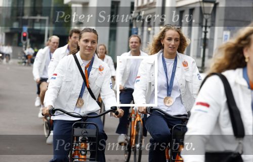 Den Haag 13 augustus 2024
De Olympische sporters die een medaille gehaald hebben worden ontvangen door premier Dick Schoof .