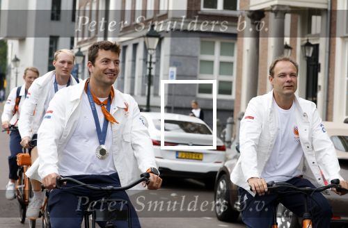 Den Haag 13 augustus 2024
De Olympische sporters die een medaille gehaald hebben worden ontvangen door premier Dick Schoof .