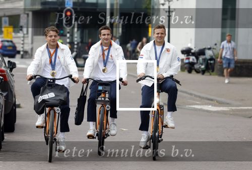 Den Haag 13 augustus 2024
De Olympische sporters die een medaille gehaald hebben worden ontvangen door premier Dick Schoof .