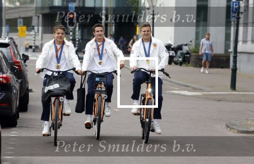Den Haag 13 augustus 2024
De Olympische sporters die een medaille gehaald hebben worden ontvangen door premier Dick Schoof .