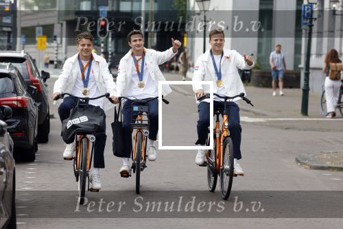 Den Haag 13 augustus 2024
De Olympische sporters die een medaille gehaald hebben worden ontvangen door premier Dick Schoof .