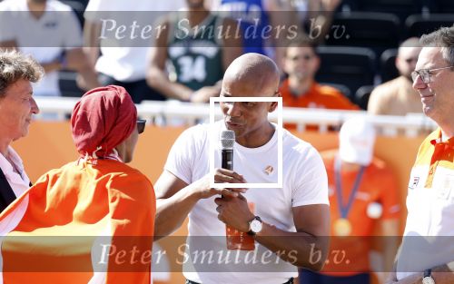 Scheveningen 12 augustus 2024
Aankomst olympische sporters in scheveningen . Humberto Tan presenteert het programma.