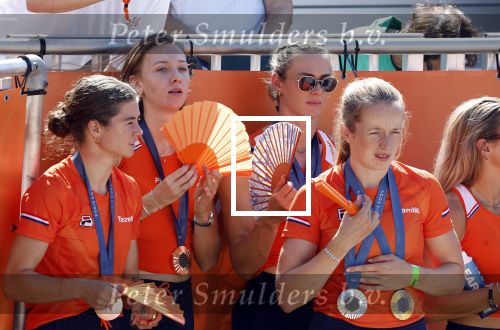 Scheveningen 12 augustus 2024
Aankomst olympische sporters in scheveningen . Humberto Tan presenteert het programma. Femke Bol en Lieke Klaver