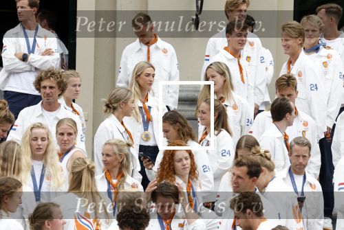 Den Haag 13 augustus 2024
Alle medaillewinnaars bij de olympische spelen op bezoek bij Koning Willem Alexander en Koningin Maxima op huis ten Bosch . oa aanwezig Femke Bol Sifan hassan Harrie Lavreysen Sharon v Rouwendaal Worthy de Jong Marit Bouwmeester Roy v d Berg de Hockey heren de hockey dames en alle roeiers.