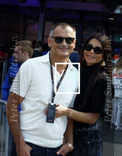 Zandvoort 25 augustus 2024
Olcay Gulsen en Eelko v Kooten bij de Formule 1 op circuit Zandvoort.