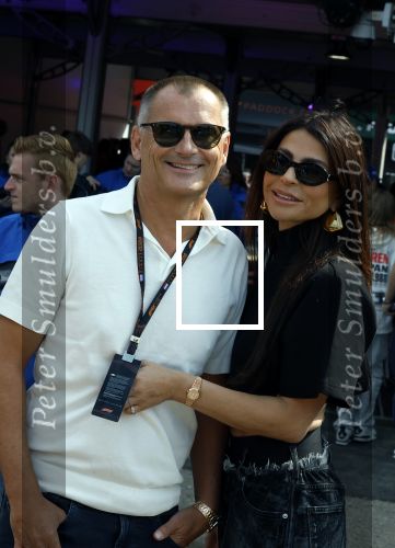 Zandvoort 25 augustus 2024
Olcay Gulsen en Eelko v Kooten bij de Formule 1 op circuit Zandvoort.