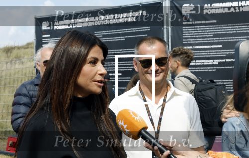 Zandvoort 25 augustus 2024
Olcay Gulsen en Eelko v Kooten bij de Formule 1 op circuit Zandvoort.