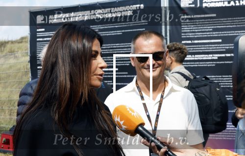 Zandvoort 25 augustus 2024
Olcay Gulsen en Eelko v Kooten bij de Formule 1 op circuit Zandvoort.