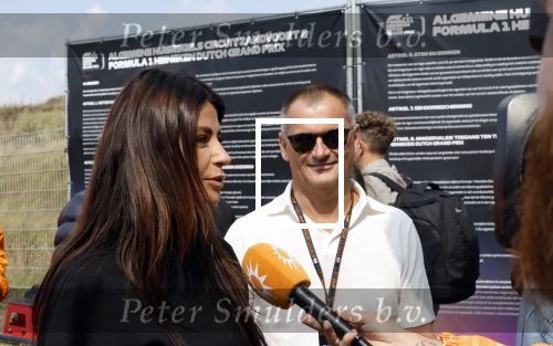 Zandvoort 25 augustus 2024
Olcay Gulsen en Eelko v Kooten bij de Formule 1 op circuit Zandvoort.