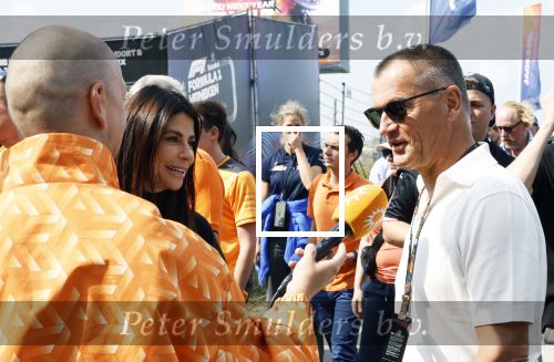 Zandvoort 25 augustus 2024
Olcay Gulsen en Eelko v Kooten bij de Formule 1 op circuit Zandvoort.