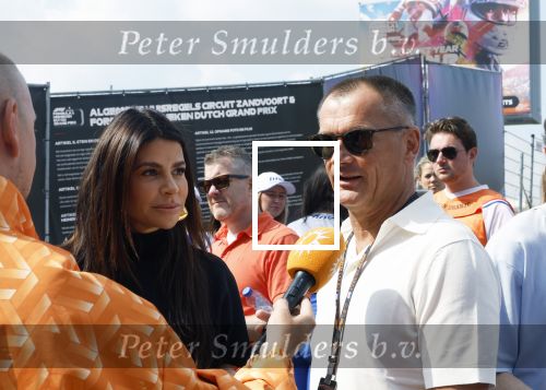 Zandvoort 25 augustus 2024
Olcay Gulsen en Eelko v Kooten bij de Formule 1 op circuit Zandvoort.