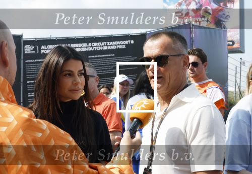 Zandvoort 25 augustus 2024
Olcay Gulsen en Eelko v Kooten bij de Formule 1 op circuit Zandvoort.