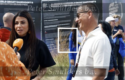 Zandvoort 25 augustus 2024
Olcay Gulsen en Eelko v Kooten bij de Formule 1 op circuit Zandvoort.